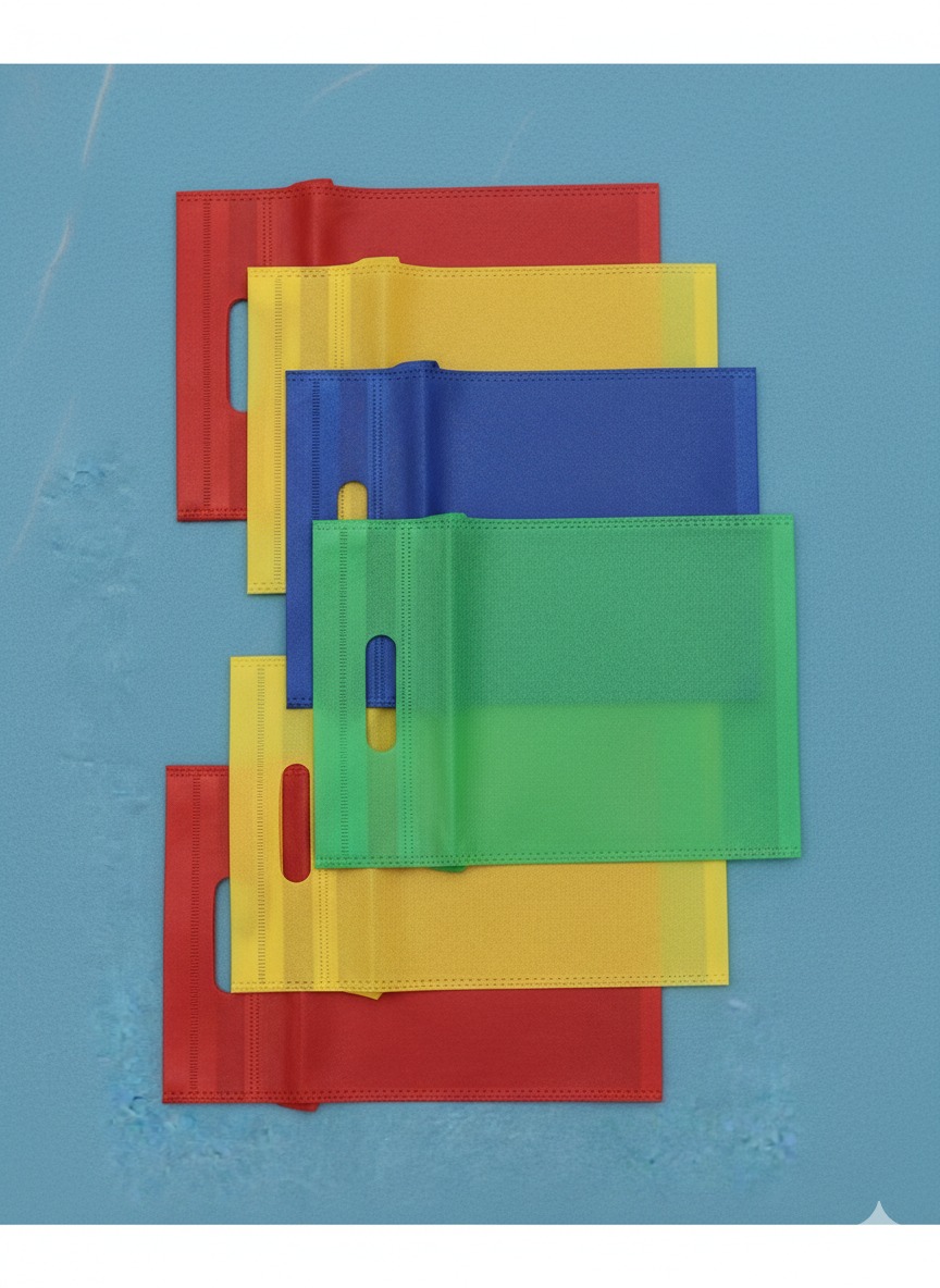 D-Cut Non-Woven Mix Colour Carry Bags
